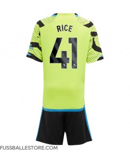 Günstige Arsenal Declan Rice #41 Auswärts Trikotsatzt Kinder 2023-24 Kurzarm (+ Kurze Hosen)